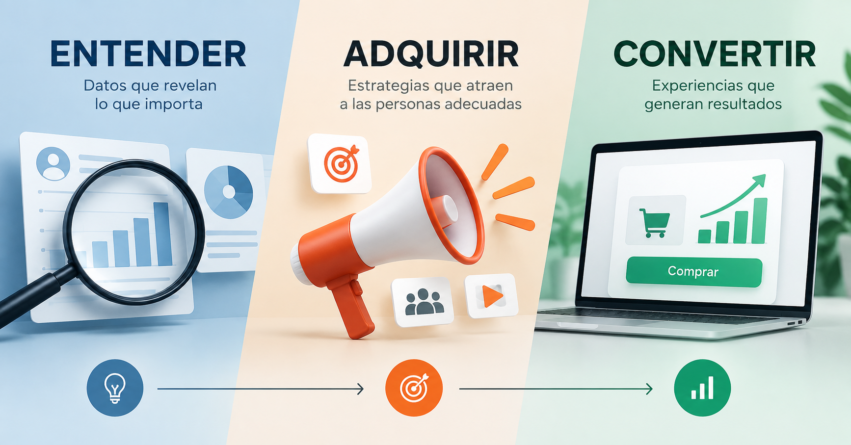 Modelo Growth Commerce Entender, Adquirir y Convertir en eCommerce